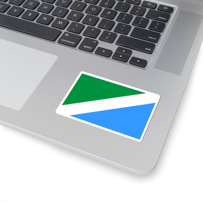 Flag of Ussolie-Sibirskoye Irkutsk oblast old (Russia) STICKER Vinyl Kiss-Cut Decal