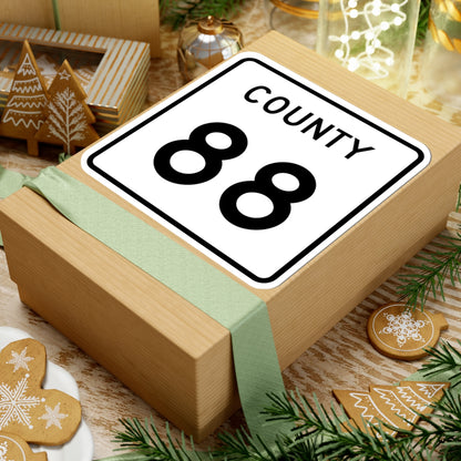 County 88 square (Minnesota) (Road Sign) STICKER Vinyl Kiss-Cut Decal