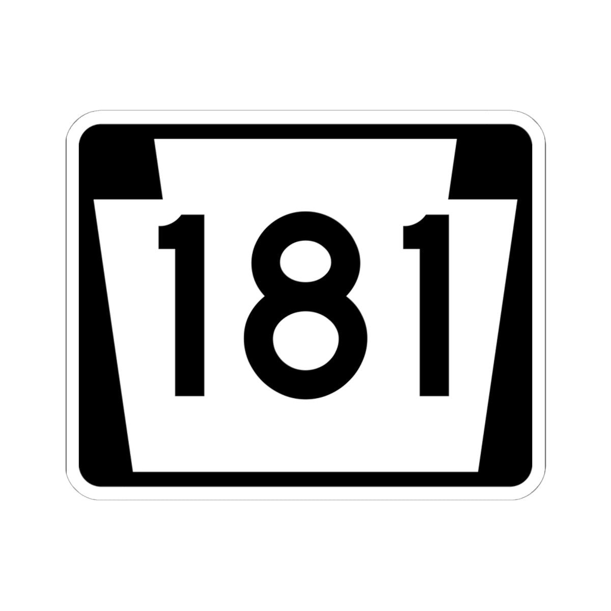 PA-181 (Pennsylvania) (Road Sign) STICKER Vinyl Kiss-Cut Decal