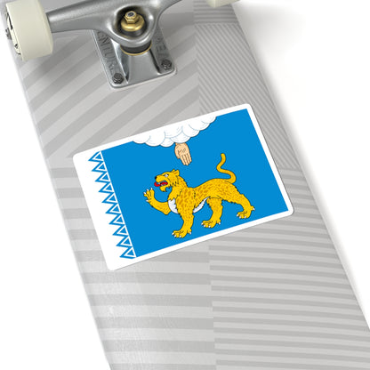 Flag of Pskov Oblast (Russia) STICKER Vinyl Kiss-Cut Decal
