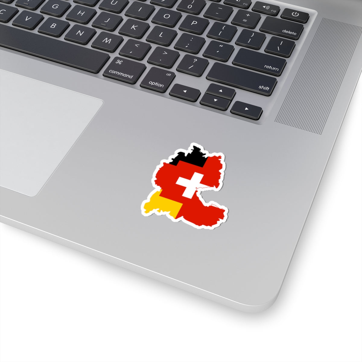 Flag-map of the German language Deutsch (Germany) STICKER Vinyl Kiss-Cut Decal