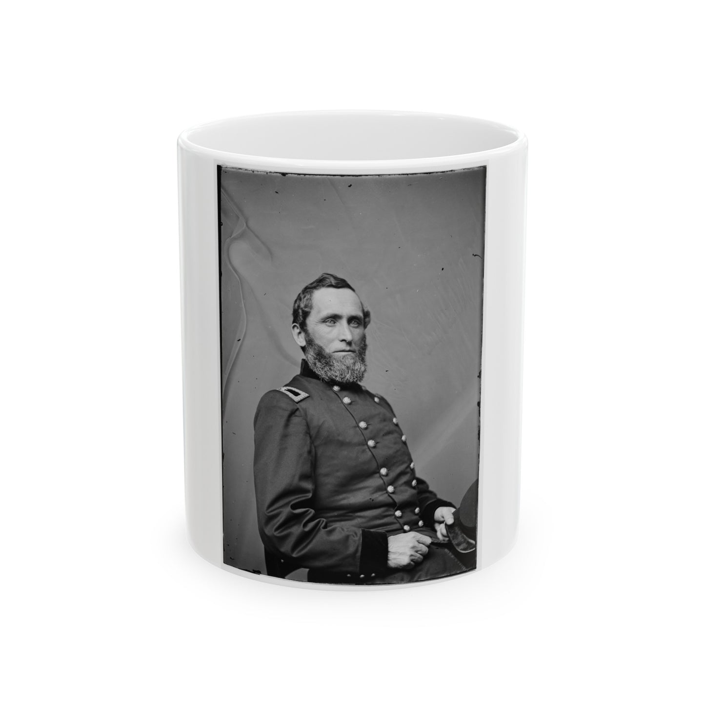Portrait Of Brig. Gen. Benjamin M. Prentiss, Officer Of The Federal Army (Maj. Gen. From Nov. 29, 1862) (U.S. Civil War) White Coffee Mug