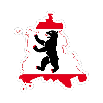 Flag map of West Berlin 1949-1990 (Germany) STICKER Vinyl Kiss-Cut Decal