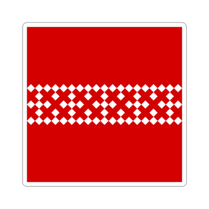 Dovzhky Khmelnytskyi Oblast flag (Ukraine) STICKER Vinyl Kiss-Cut Decal