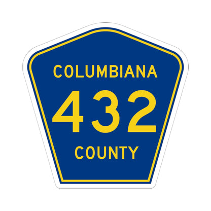 Columbiana County 432 (Ohio) (Road Sign) STICKER Vinyl Kiss-Cut Decal