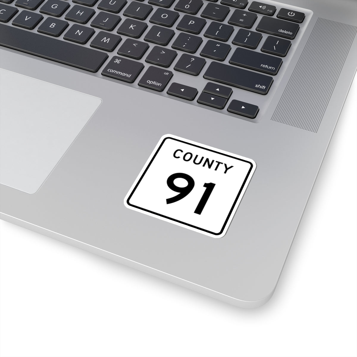 County 91 square (Minnesota) (Road Sign) STICKER Vinyl Kiss-Cut Decal