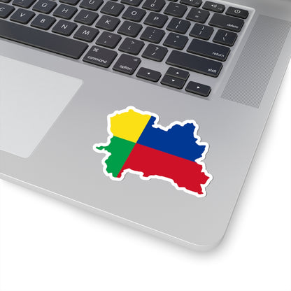 Flag Map Of The Zilina Region (Slovakia) STICKER Vinyl Kiss-Cut Decal