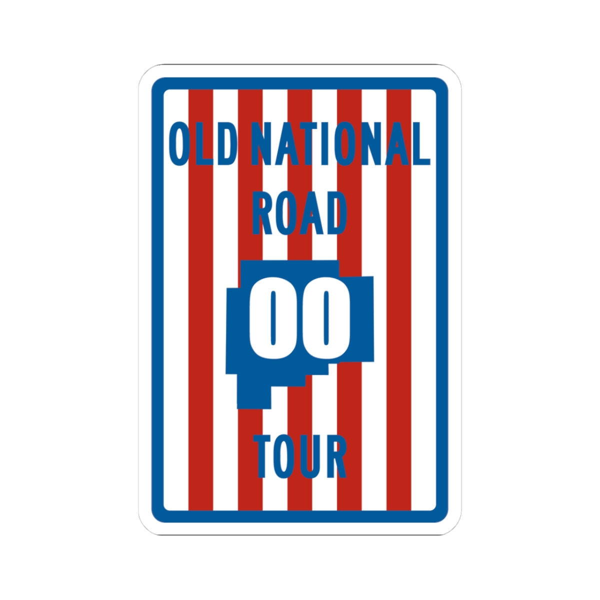 Old National Road Tour shield template (Ohio) (Road Sign) STICKER Vinyl Kiss-Cut Decal