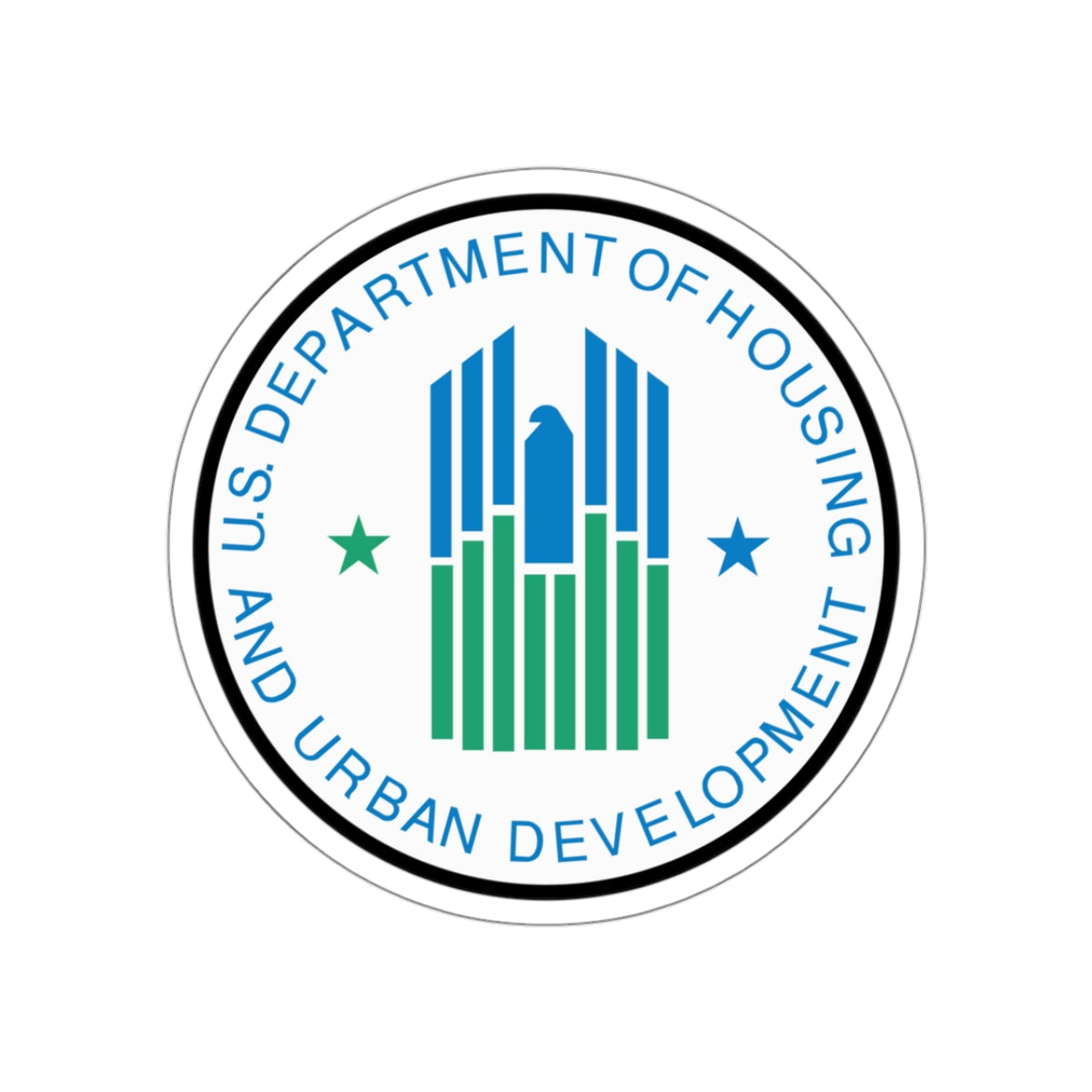 Seal of the United States Department of Housing and Urban Development - STICKER Vinyl Kiss-Cut Decal