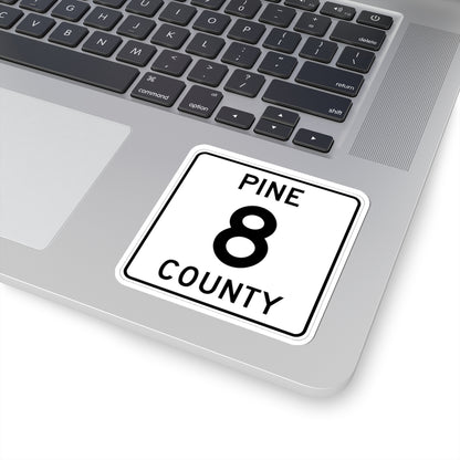 Pine County Route 8 MN (Minnesota) (Road Sign) STICKER Vinyl Kiss-Cut Decal