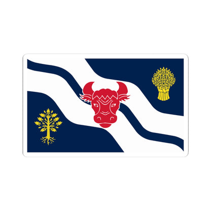 Flag of Oxfordshire (England) STICKER Vinyl Kiss-Cut Decal