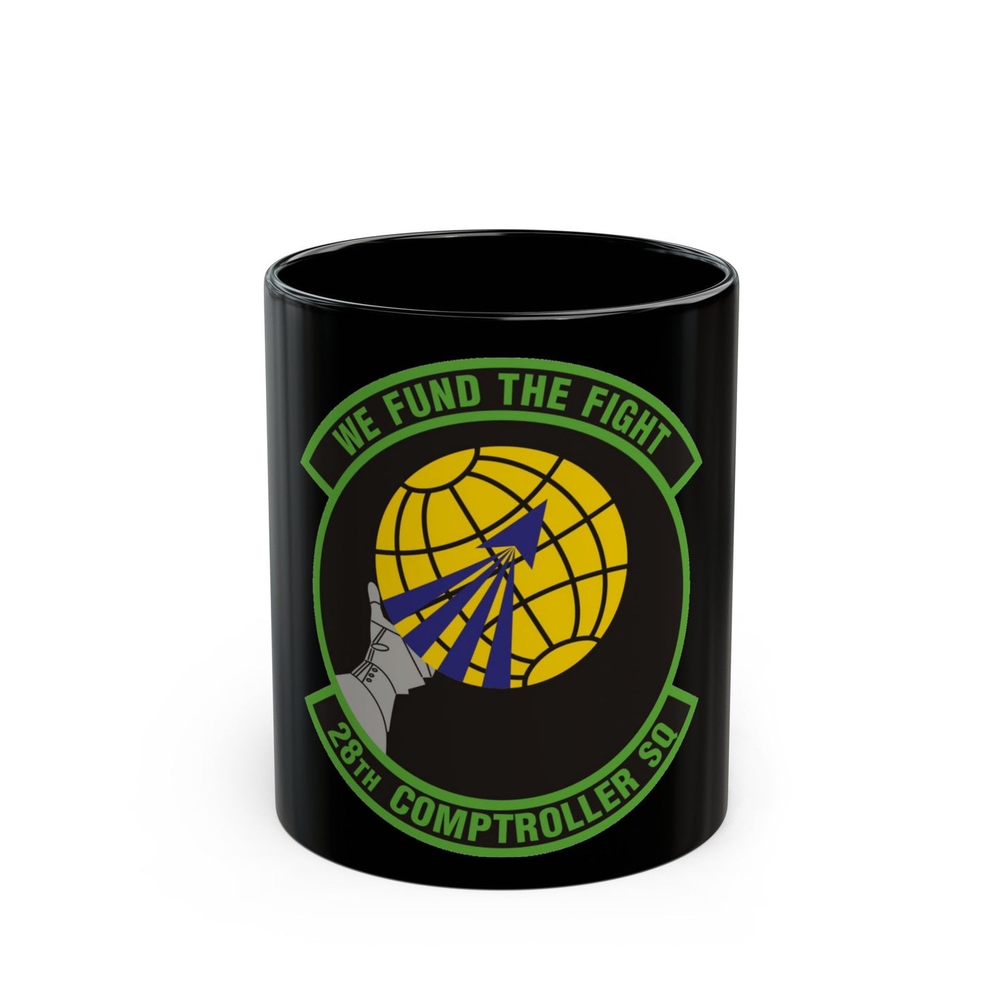 28th Comptroller Squadron (U.S. Air Force) Black Coffee Mug-11oz-The Sticker Space