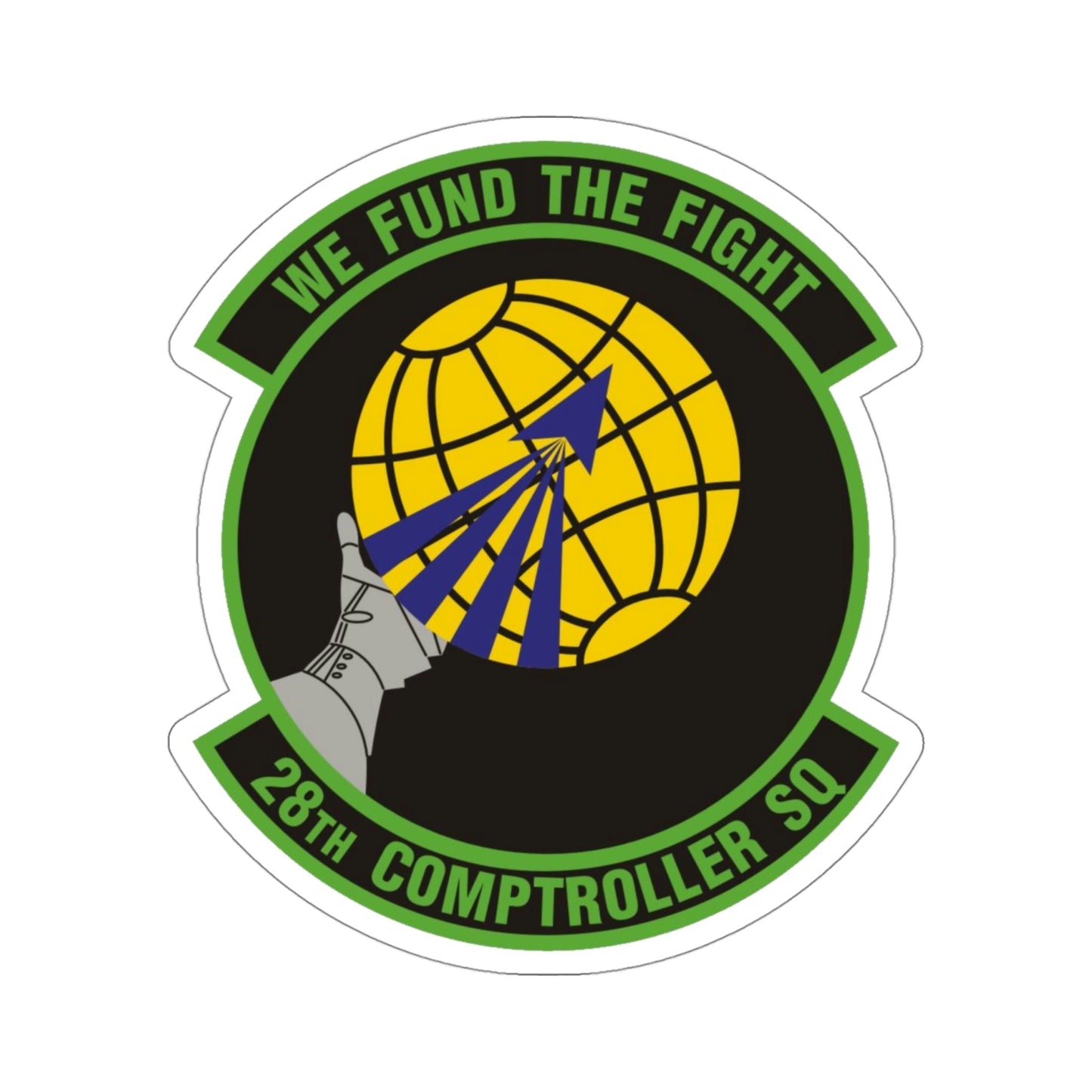 28th Comptroller Squadron (U.S. Air Force) STICKER Vinyl Die-Cut Decal-4 Inch-The Sticker Space