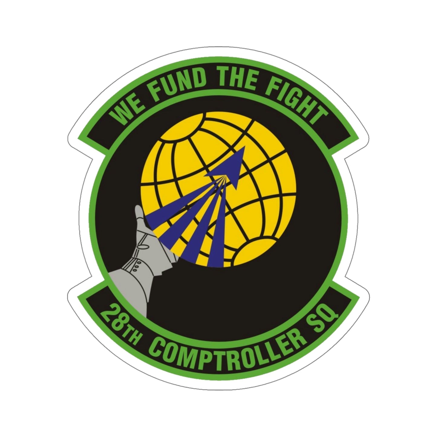 28th Comptroller Squadron (U.S. Air Force) STICKER Vinyl Die-Cut Decal-5 Inch-The Sticker Space