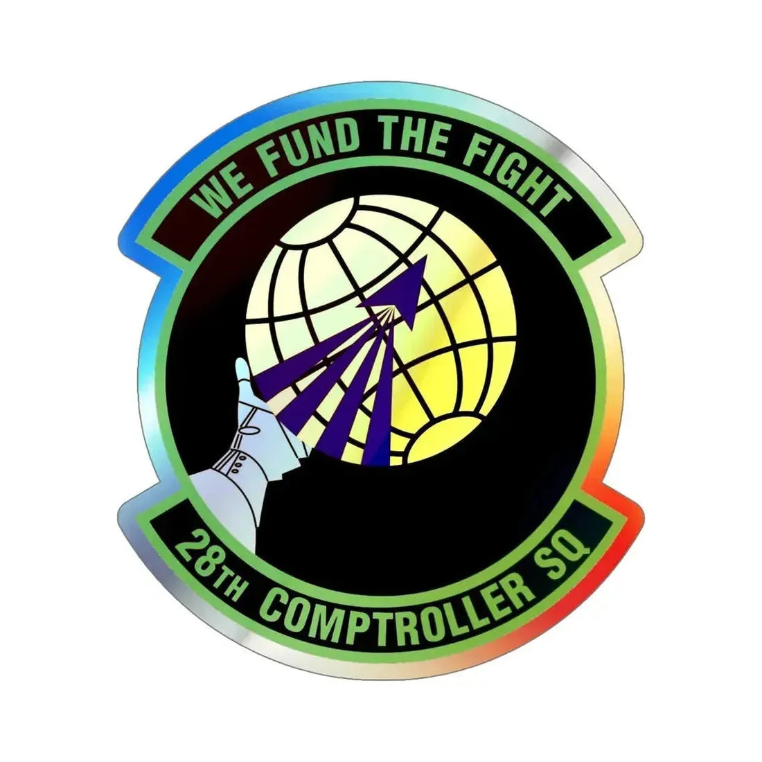 28th Comptroller Squadron (U.S. Air Force) Holographic STICKER Die-Cut Vinyl Decal - The Sticker Space