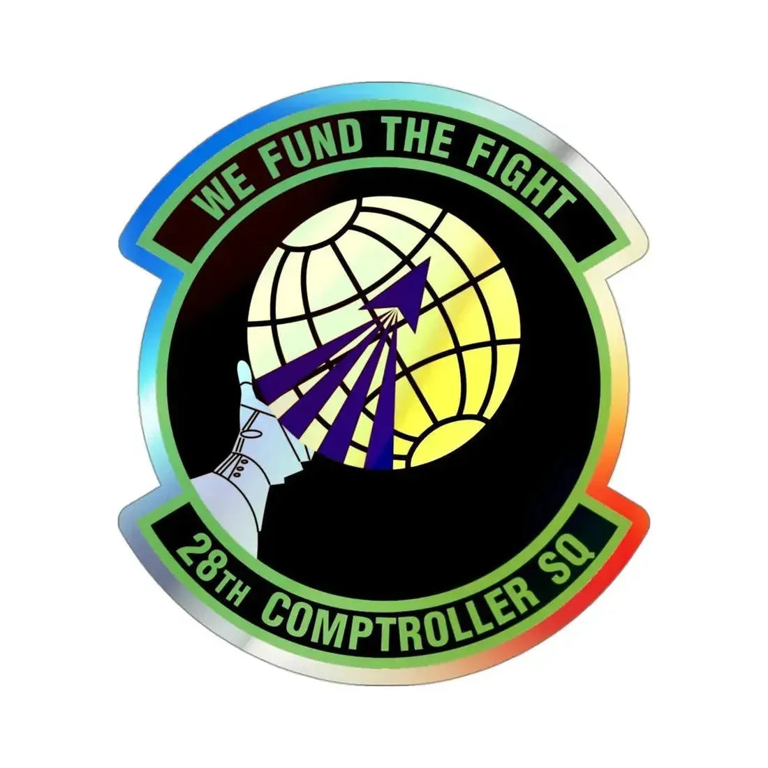 28th Comptroller Squadron (U.S. Air Force) Holographic STICKER Die-Cut Vinyl Decal - The Sticker Space