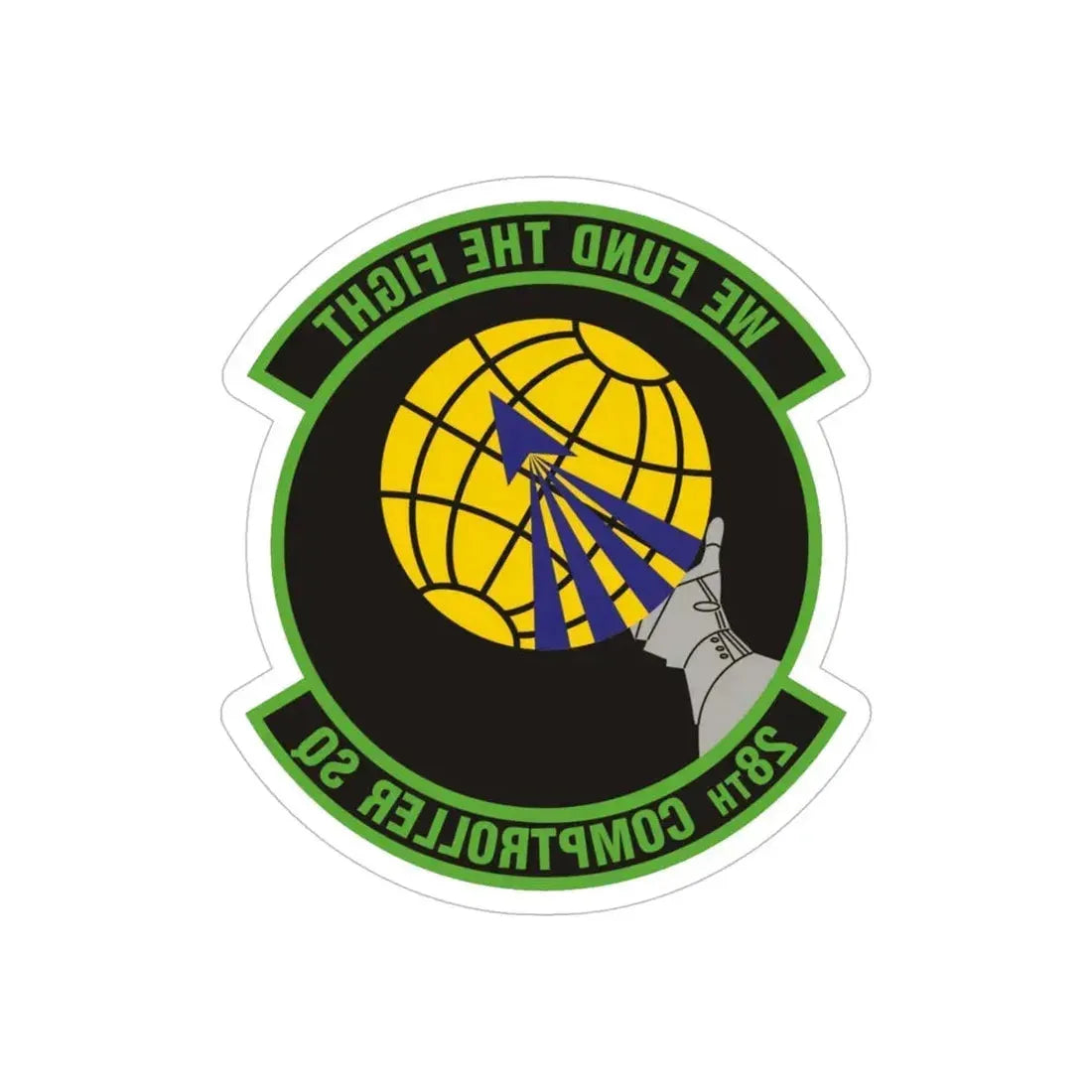 28th Comptroller Squadron (U.S. Air Force) REVERSE PRINT Transparent Die-Cut STICKER - The Sticker Space