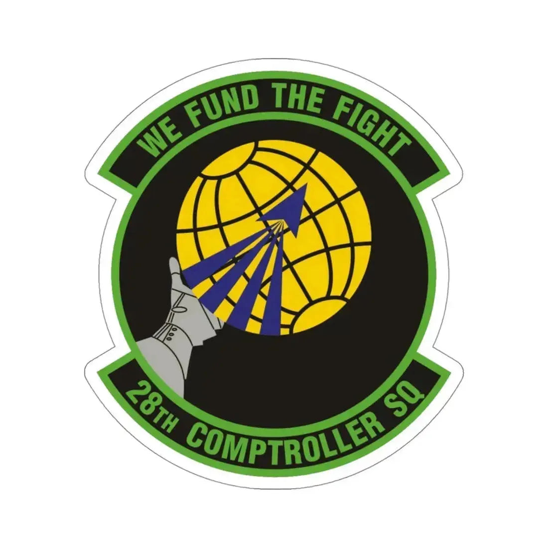 28th Comptroller Squadron (U.S. Air Force) STICKER Vinyl Die-Cut Decal 4 Inch - The Sticker Space