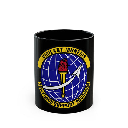 28th Force Support Squadron (U.S. Air Force) Black Coffee Mug-11oz-The Sticker Space