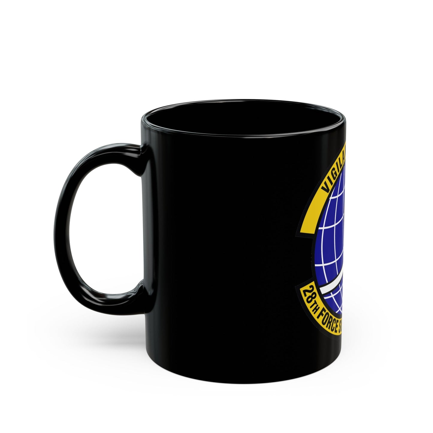 28th Force Support Squadron (U.S. Air Force) Black Coffee Mug-The Sticker Space