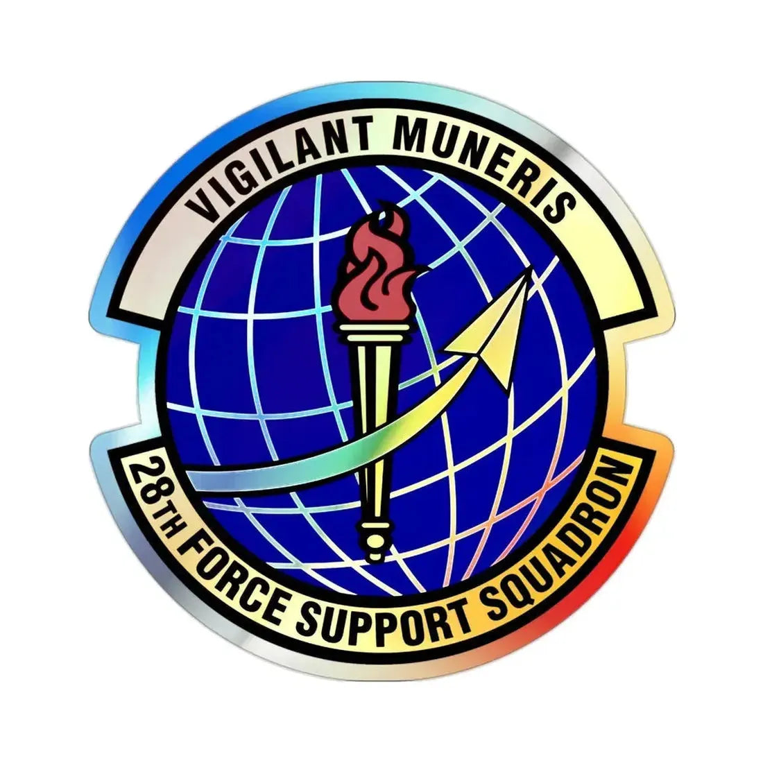 28th Force Support Squadron (U.S. Air Force) Holographic STICKER Die-Cut Vinyl Decal - The Sticker Space