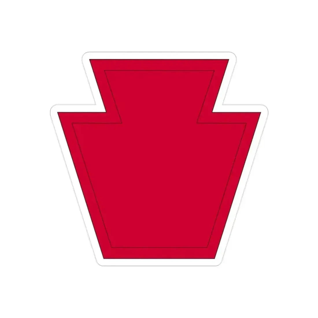 28th Infantry Division SSI 19182015 (U.S. Army) REVERSE PRINT Transparent Die-Cut STICKER 2 Inch Die-Cut Transparent - The Sticker Space