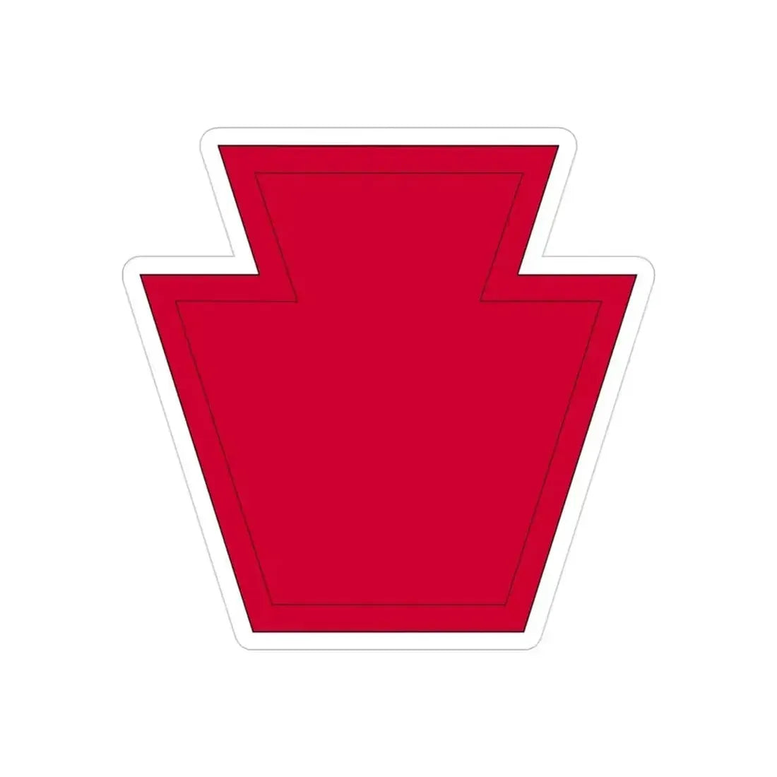 28th Infantry Division SSI 19182015 (U.S. Army) REVERSE PRINT Transparent Die-Cut STICKER 3 Inch Die-Cut Transparent - The Sticker Space