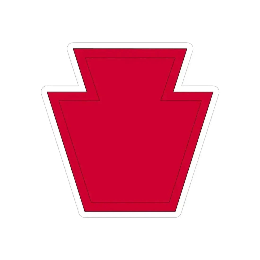 28th Infantry Division SSI 19182015 (U.S. Army) REVERSE PRINT Transparent Die-Cut STICKER 4 Inch Die-Cut Transparent - The Sticker Space