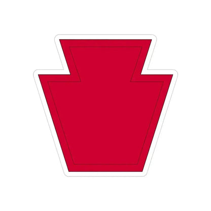 28th Infantry Division SSI 19182015 (U.S. Army) REVERSE PRINT Transparent Die-Cut STICKER 4 Inch Die-Cut Transparent - The Sticker Space