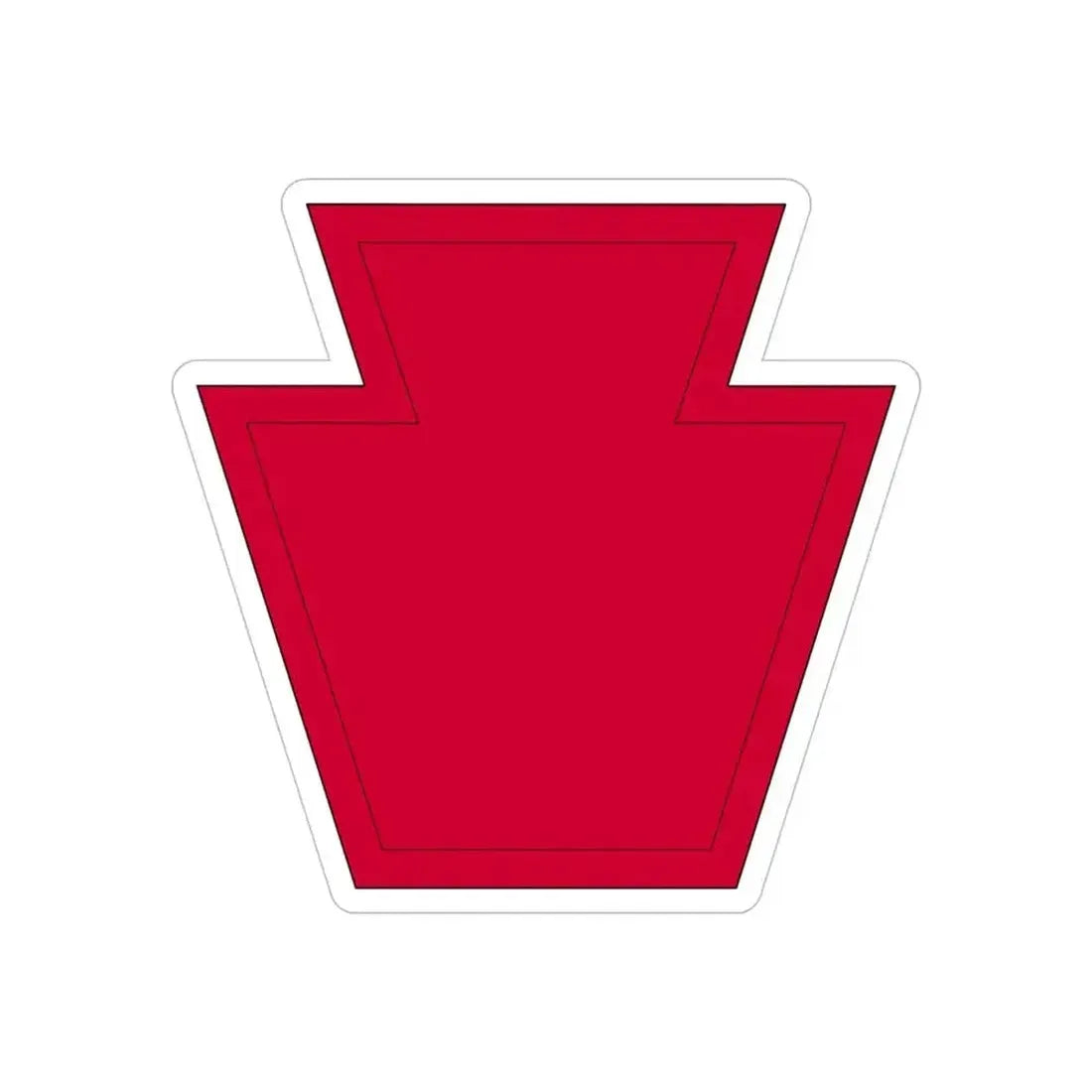 28th Infantry Division SSI 19182015 (U.S. Army) REVERSE PRINT Transparent Die-Cut STICKER 5 Inch Die-Cut Transparent - The Sticker Space