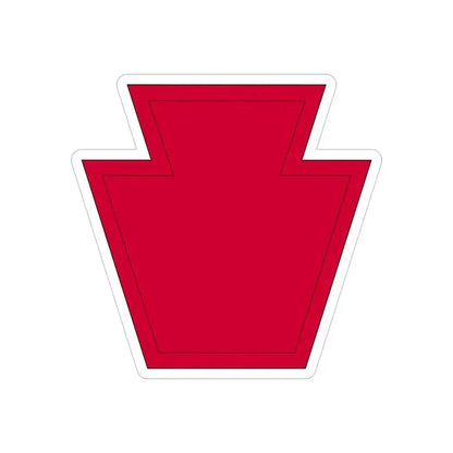 28th Infantry Division SSI 19182015 (U.S. Army) REVERSE PRINT Transparent Die-Cut STICKER 5 Inch Die-Cut Transparent - The Sticker Space