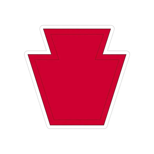 28th Infantry Division SSI 19182015 (U.S. Army) REVERSE PRINT Transparent Die-Cut STICKER 6 Inch Die-Cut Transparent - The Sticker Space