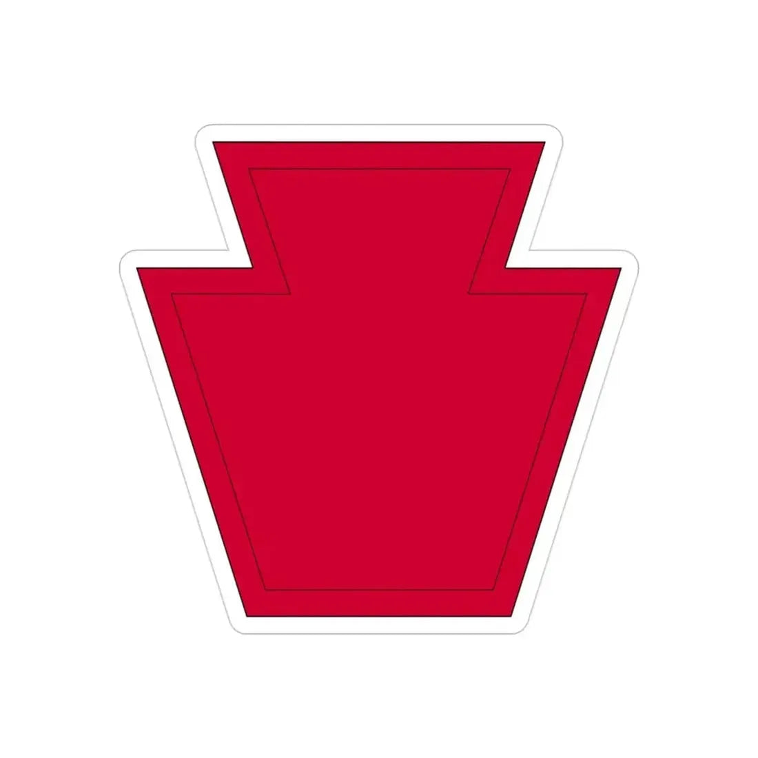 28th Infantry Division SSI 19182015 (U.S. Army) REVERSE PRINT Transparent Die-Cut STICKER - The Sticker Space