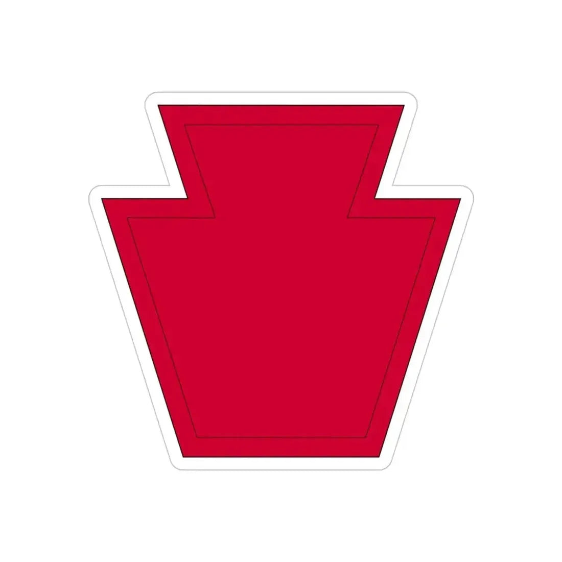 28th Infantry Division SSI 19182015 (U.S. Army) REVERSE PRINT Transparent Die-Cut STICKER - The Sticker Space