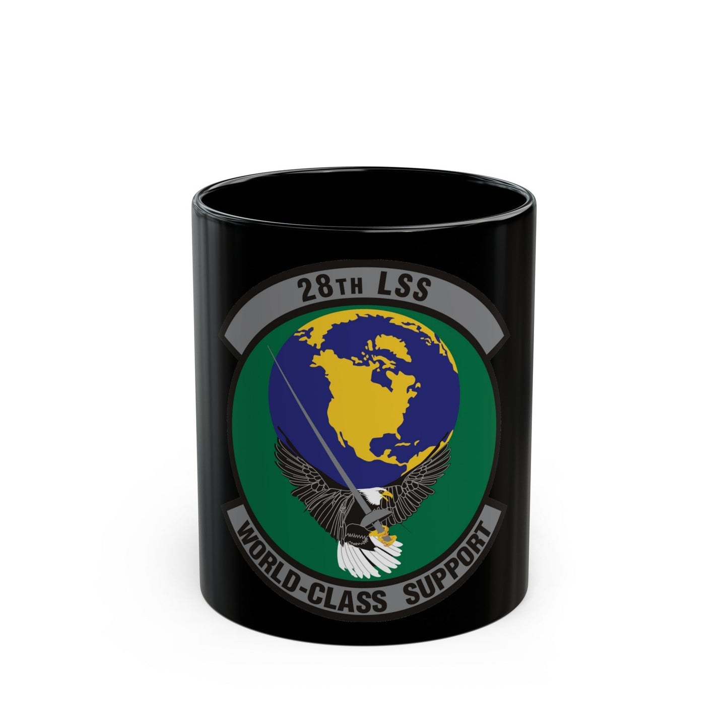 28th Logistics Support Squadron (U.S. Air Force) Black Coffee Mug-11oz-The Sticker Space