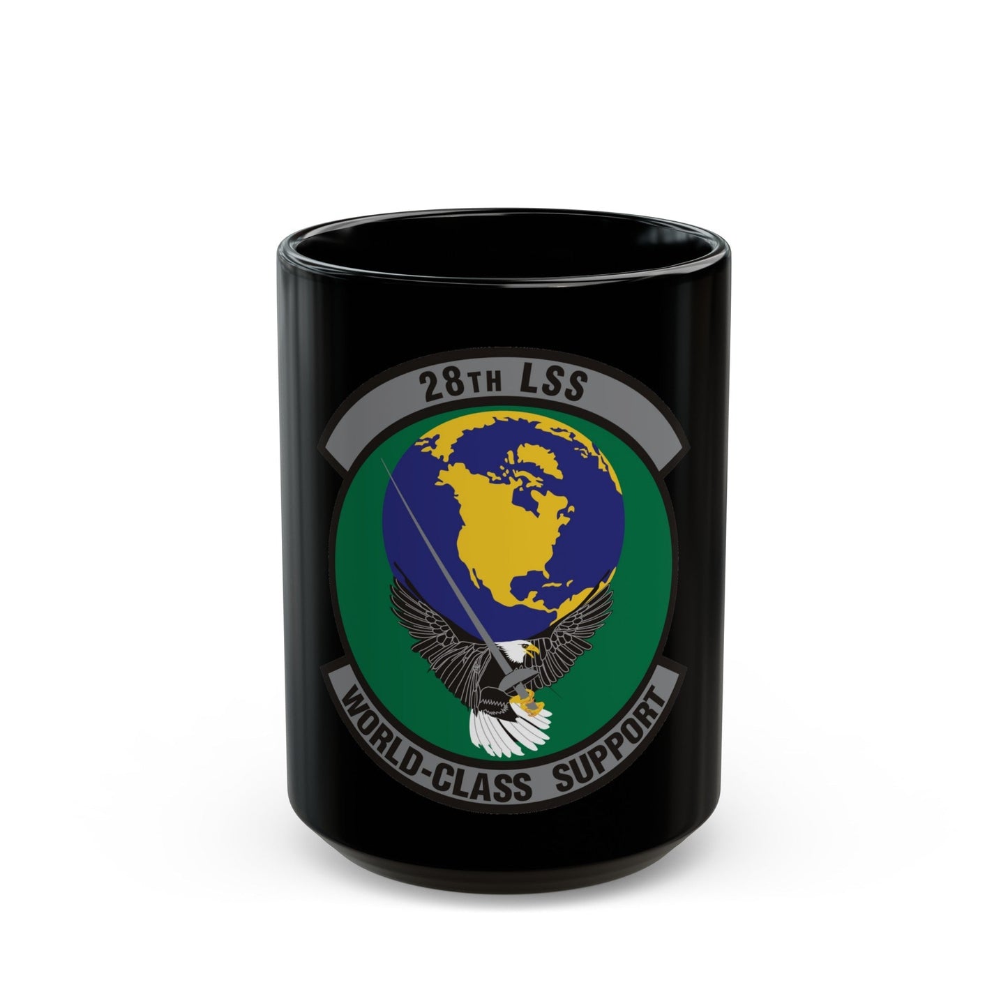 28th Logistics Support Squadron (U.S. Air Force) Black Coffee Mug-15oz-The Sticker Space