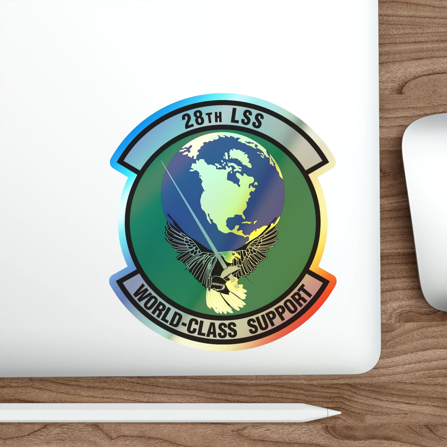 28th Logistics Support Squadron (U.S. Air Force) Holographic STICKER Die-Cut Vinyl Decal-The Sticker Space