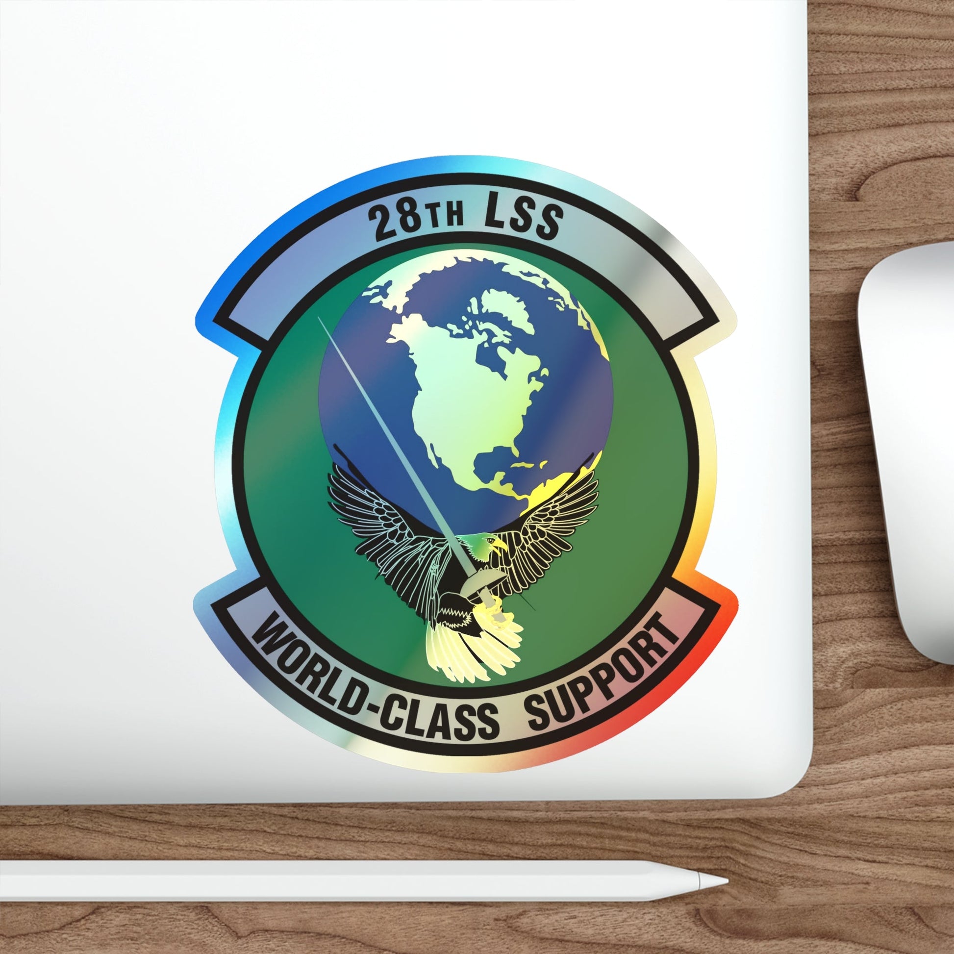 28th Logistics Support Squadron (U.S. Air Force) Holographic STICKER Die-Cut Vinyl Decal-The Sticker Space