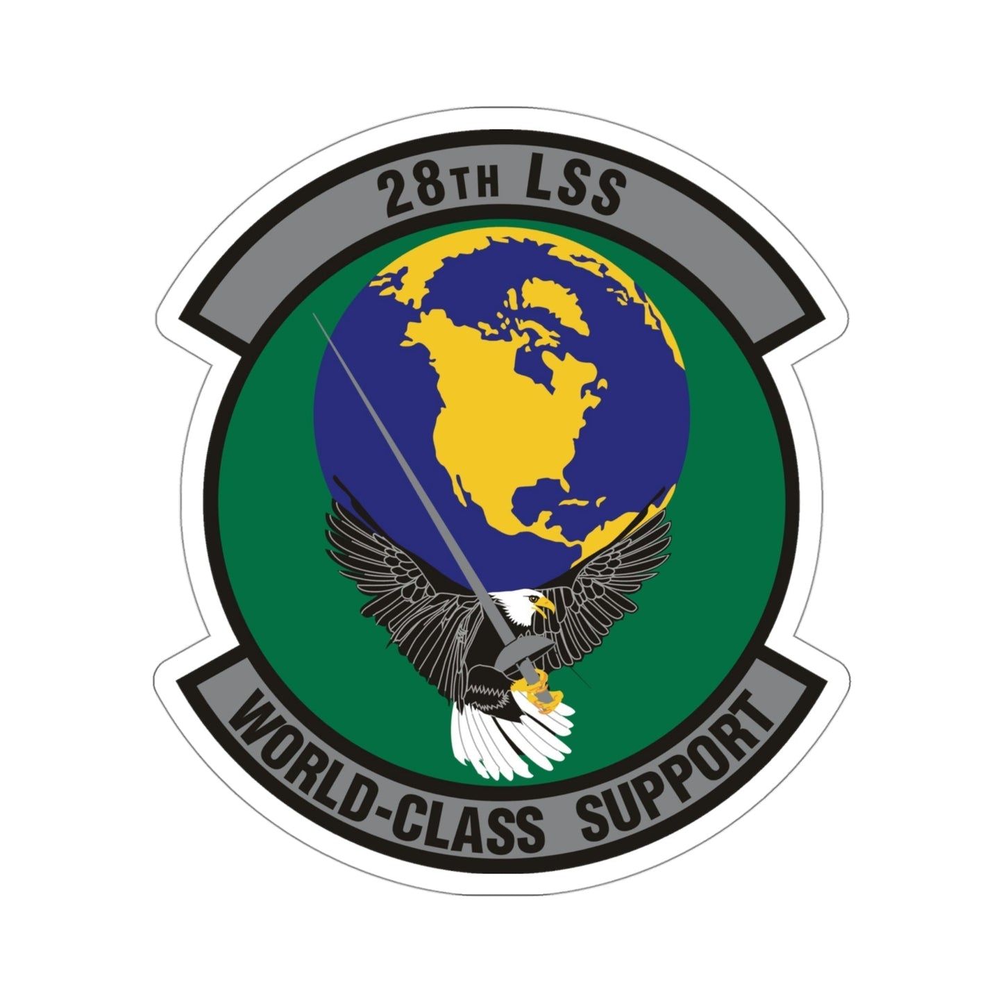 28th Logistics Support Squadron (U.S. Air Force) STICKER Vinyl Die-Cut Decal-4 Inch-The Sticker Space