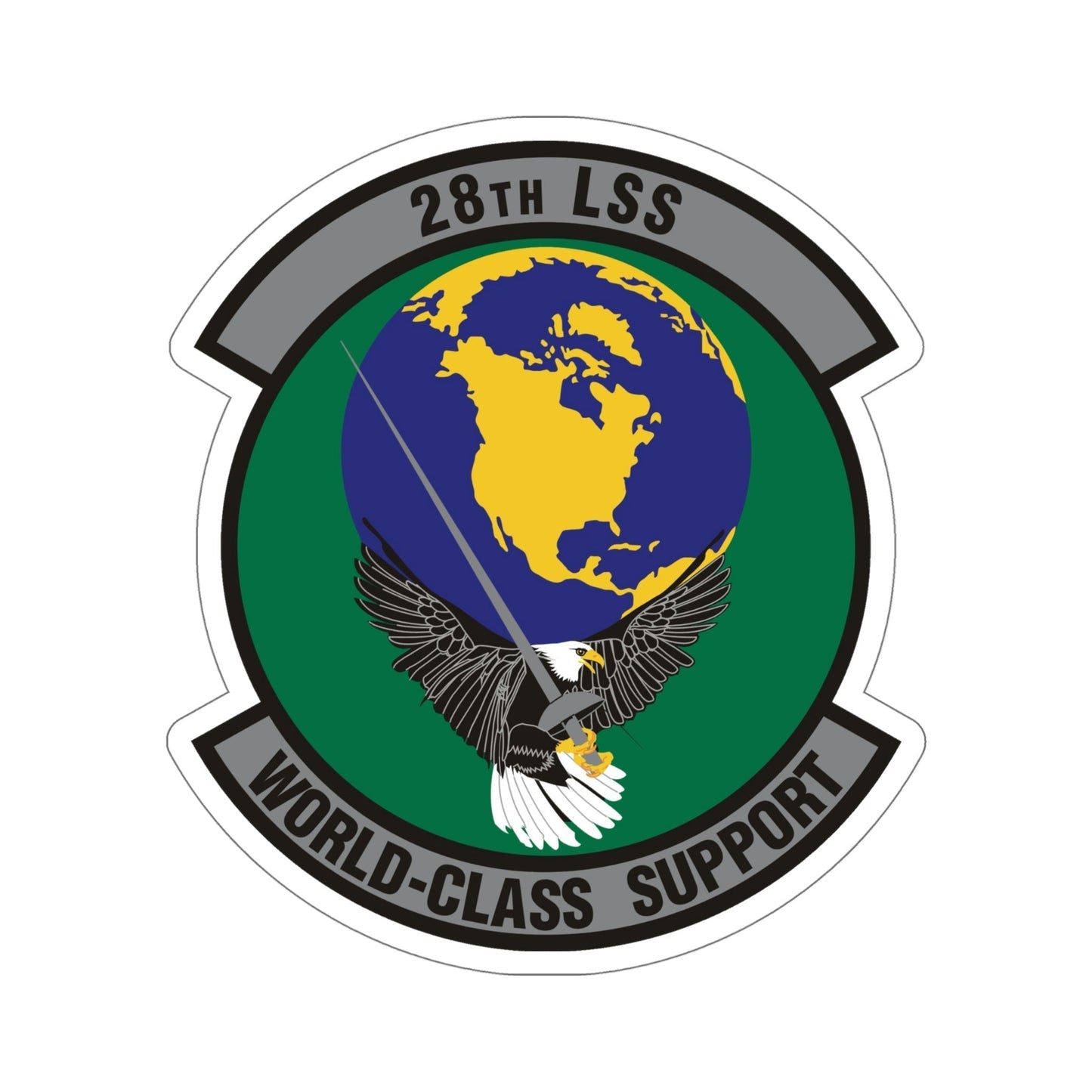 28th Logistics Support Squadron (U.S. Air Force) STICKER Vinyl Die-Cut Decal-6 Inch-The Sticker Space