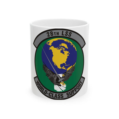 28th Logistics Support Squadron (U.S. Air Force) White Coffee Mug-11oz-The Sticker Space