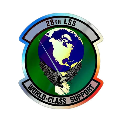 28th Logistics Support Squadron (U.S. Air Force) Holographic STICKER Die-Cut Vinyl Decal 2 Inch Holographic - The Sticker Space