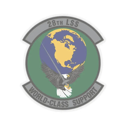 28th Logistics Support Squadron (U.S. Air Force) STICKER Vinyl Kiss-Cut Decal 2 Inch Transparent - The Sticker Space