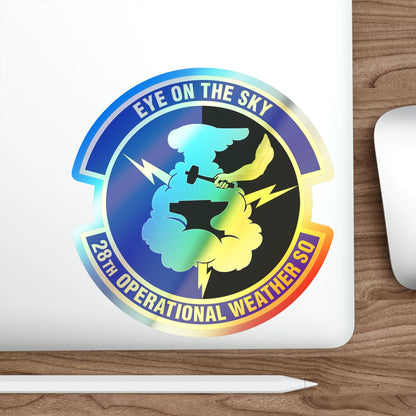 28th Operational Weather Squadron (U.S. Air Force) Holographic STICKER Die-Cut Vinyl Decal-The Sticker Space