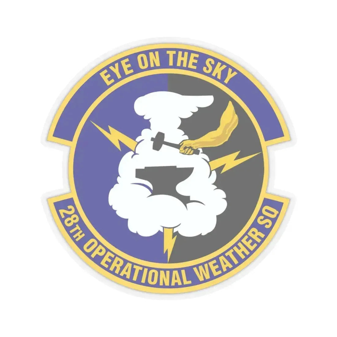 28th Operational Weather Squadron (U.S. Air Force) STICKER Vinyl Kiss-Cut Decal 3 Inch Transparent - The Sticker Space