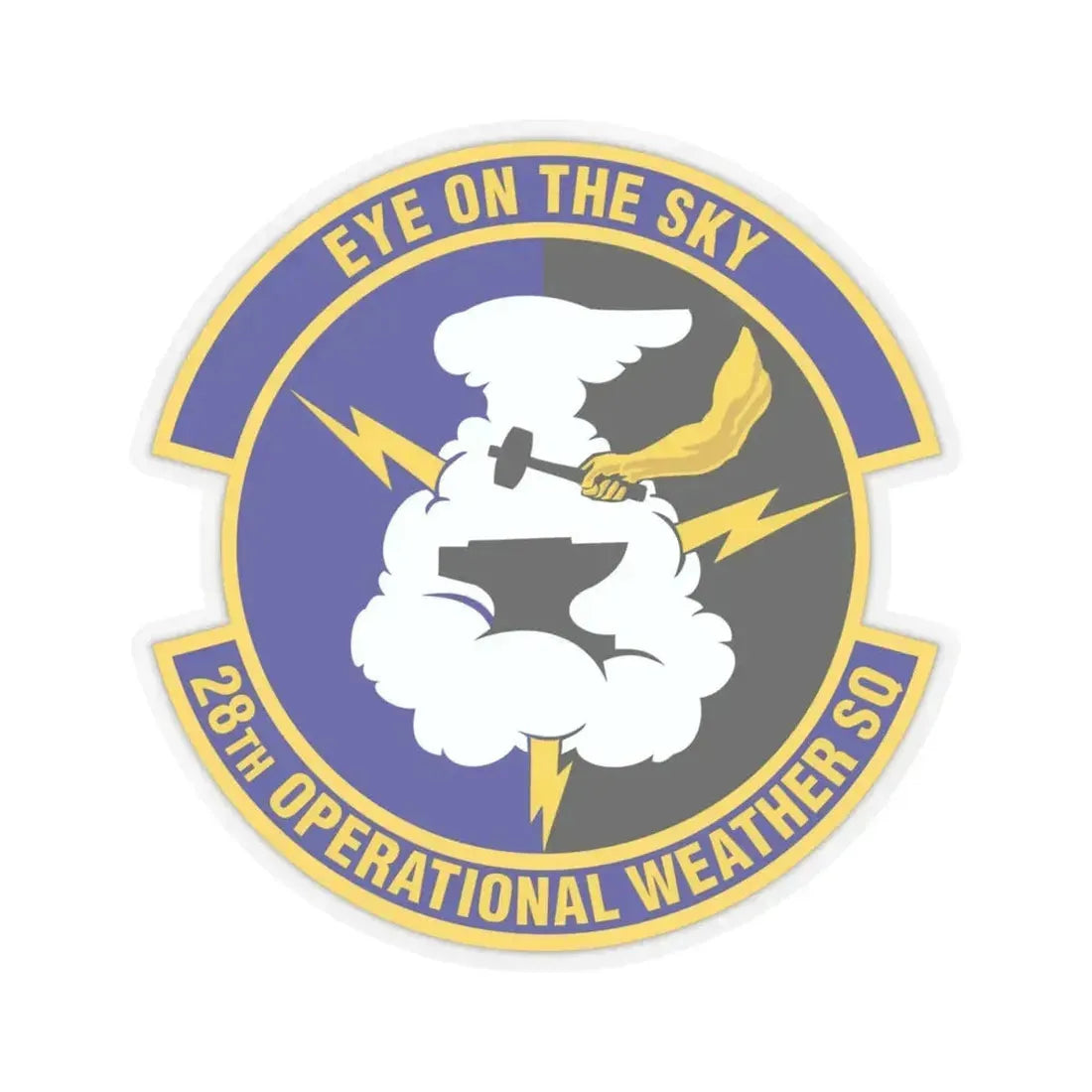 28th Operational Weather Squadron (U.S. Air Force) STICKER Vinyl Kiss-Cut Decal 4 Inch Transparent - The Sticker Space