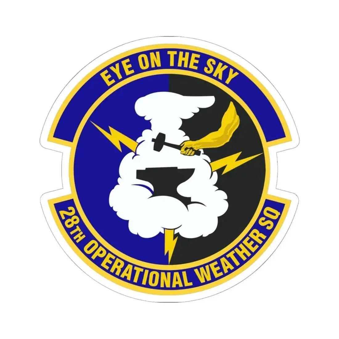 28th Operational Weather Squadron (U.S. Air Force) STICKER Vinyl Kiss-Cut Decal 6 Inch White - The Sticker Space