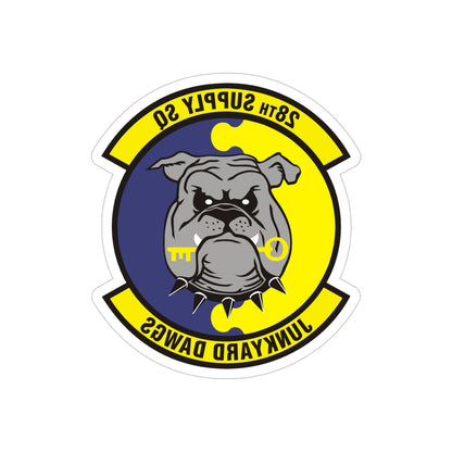 28th Supply Squadron (U.S. Air Force) REVERSE PRINT Transparent STICKER-5" × 5"-The Sticker Space