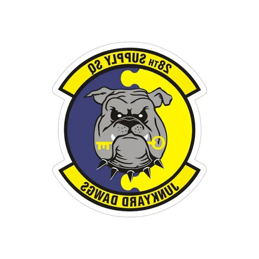 28th Supply Squadron (U.S. Air Force) REVERSE PRINT Transparent Die-Cut STICKER 6 Inch Die-Cut Transparent - The Sticker Space