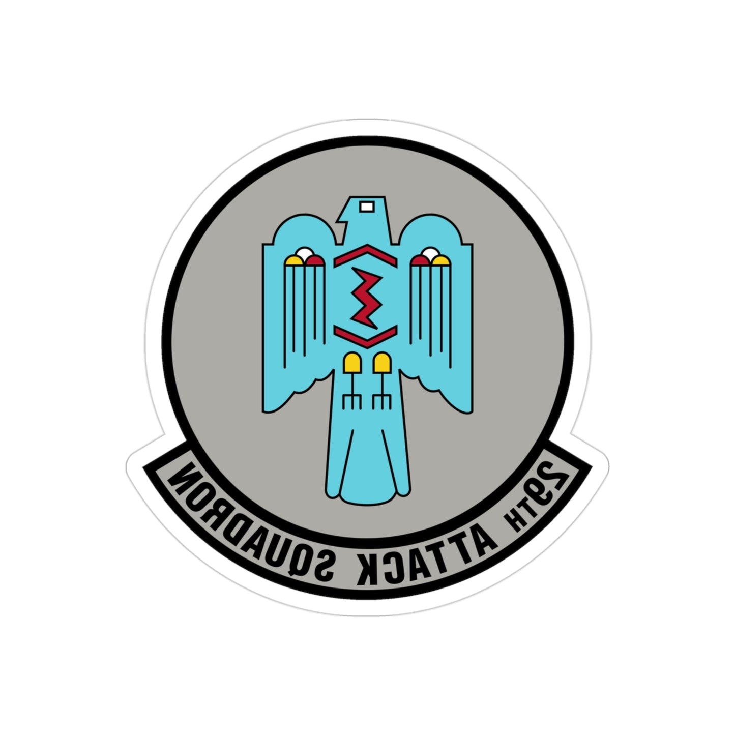 29 Attack Squadron ACC (U.S. Air Force) REVERSE PRINT Transparent STICKER-3" × 3"-The Sticker Space